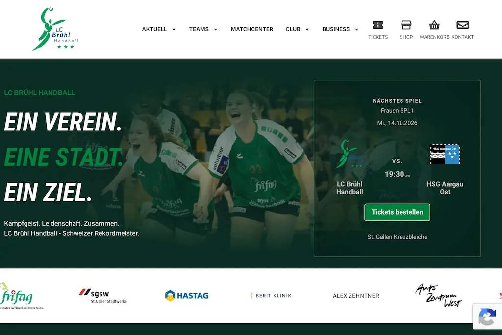 Webdesign-Referenz LC Brühl – Website für Sport und Verein