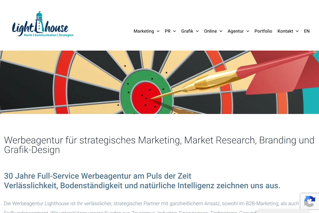 Webdesign Referenz Lighthouse – Unternehmen