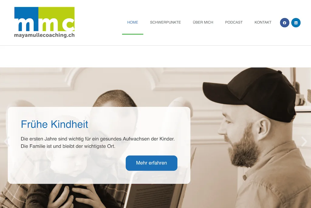 Webdesign-Referenz Maya Müller Coaching – Coaching-Website