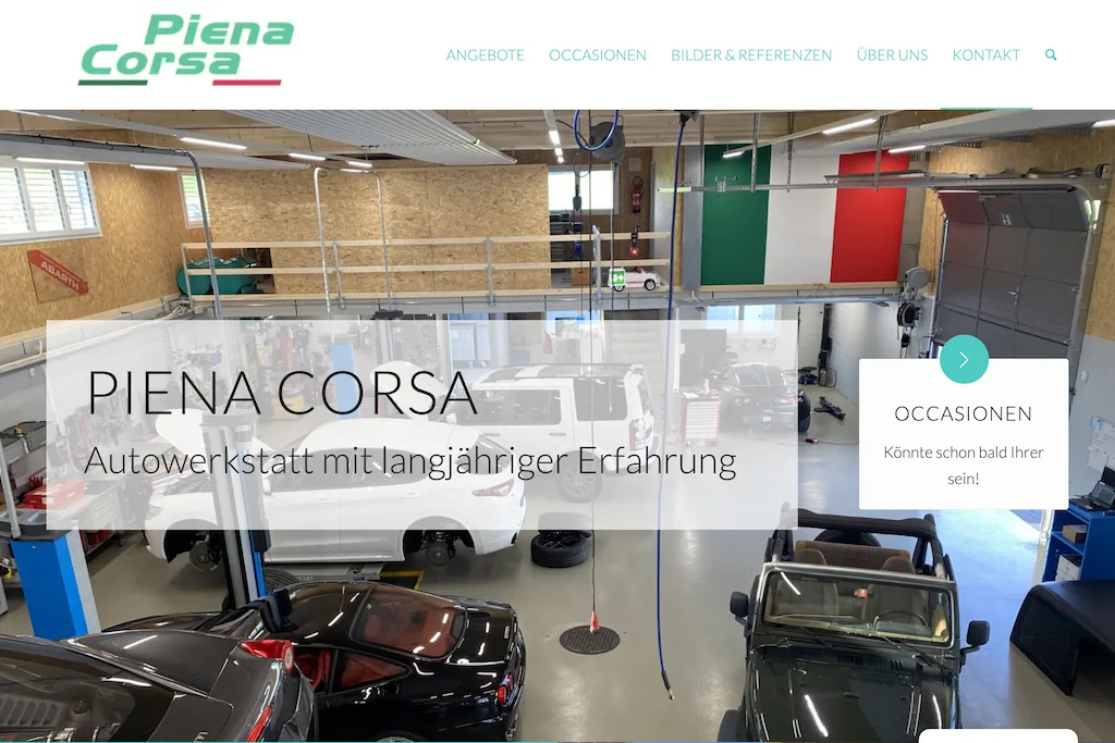 Webdesign Referenz Piena Corsa – Sport