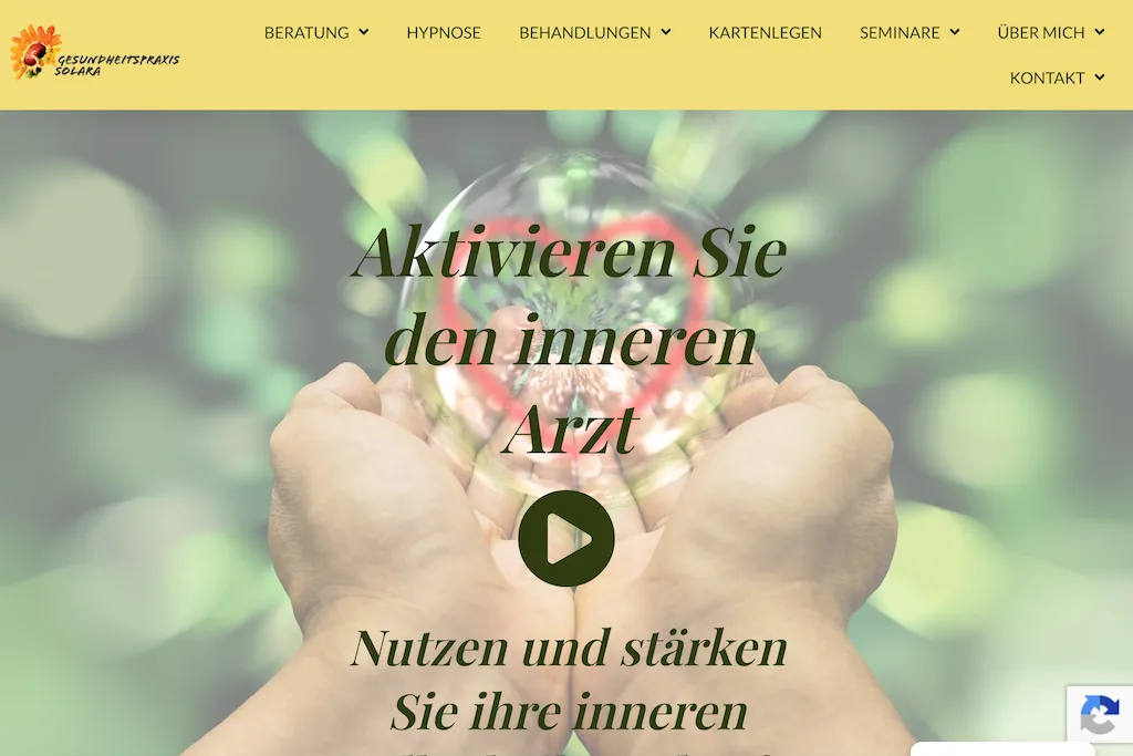 Webdesign Referenz Praxis Solara – Gesundheit